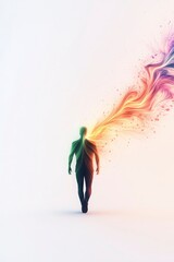 Obraz premium Abstract concept of creativity and expression with colorful smoke