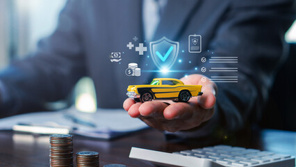 The concept of insurance for the protection of life and property. savings for car purchase goals, Insurance company clients, Lifetime protection, Life, Family, Health, Financial, Travel Car risk