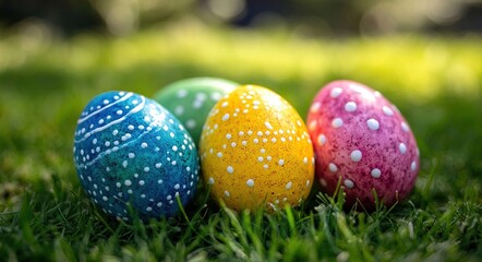 Easter eggs painted in different colors Happy Easter background Easter Eggs For Easter Festival