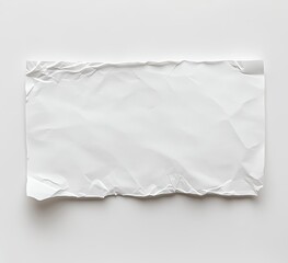 Obraz premium Blank crumpled white paper sheet