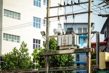 Urban Power Transformer Installation