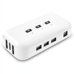 Modern White Multiport USB Charger