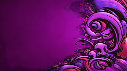 purple background modern gradient mascot motif