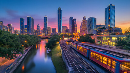 Twilight Cityscape: Urban Exploration Unveiled in Flickering Lights and Seamless Journeys