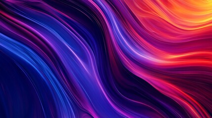 Abstract Colorful Waves Background with Dynamic Lines and Fluid Motion