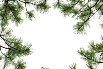 Pine branches frame
