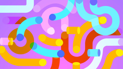 trendy abstract colorful geometric shapes clean and simple background design vector illustration