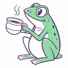 A frog hold cup 
