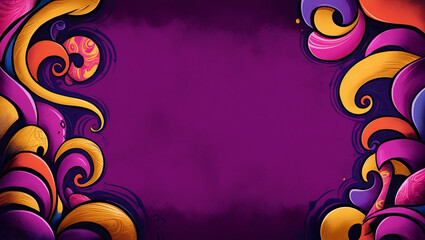 purple background modern gradient mascot motif