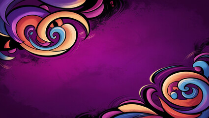 purple background modern gradient mascot motif