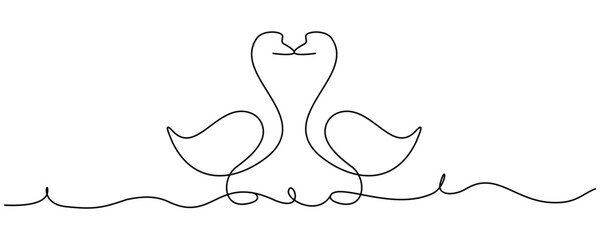  duck animal line art vector