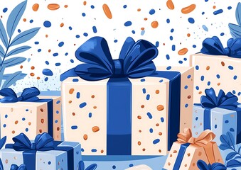 Gift Boxes with Confetti.