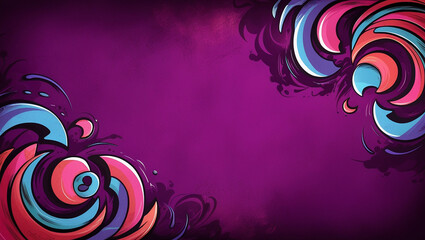 purple background modern gradient mascot motif