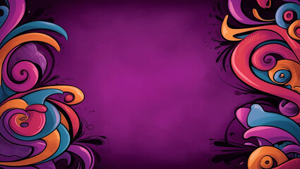 purple background modern gradient mascot motif