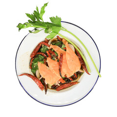 Cozy salmon soup delight a culinary inspiration in home kitchen