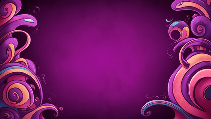 purple background modern gradient mascot motif