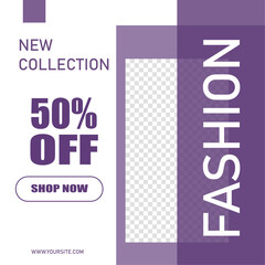 purple and black modern fashion  sale post