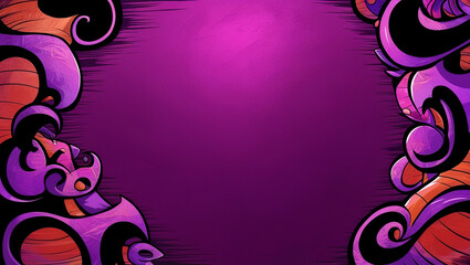 purple background modern gradient mascot motif