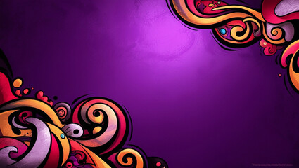 purple background modern gradient mascot motif