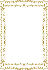 golden rectangle rustic grass frame 