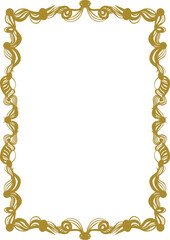 golden vintage border frame design