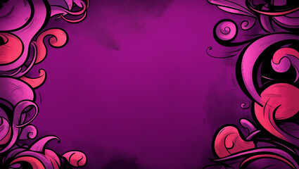 purple background modern gradient mascot motif