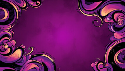 purple background modern gradient mascot motif