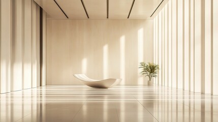 Fototapeta premium Minimalistic Luxury Office with Clean Lines and Natural Lighting
