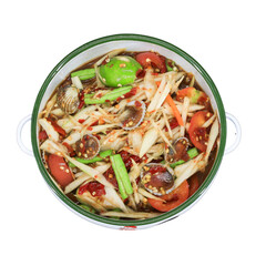 Authentic thai salad preparation thailand food photography kitchen overhead culinary art