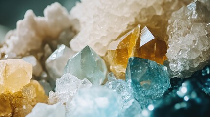 A macro shot of gemstone classifiers sifting through rough minerals.