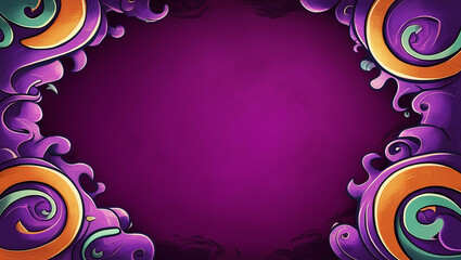 purple background modern gradient mascot motif