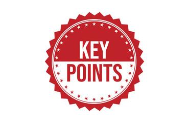 Obraz premium Key points red ribbon label banner.