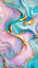 A mesmerizing abstract composition featuring fluid, liquid-like forms that create stunning marbled patterns. Ideal for use in digital artwork, wallpapers, packaging, and creative projects.