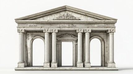 Fototapeta premium Elegant Marble Classical Entrance.