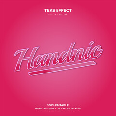 Customizable text effect with vibrant pink and editable vector design