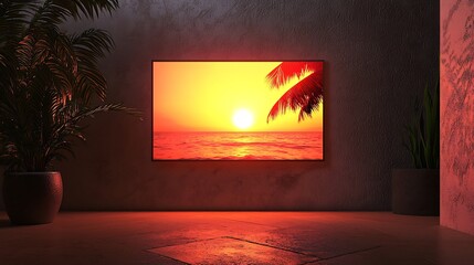 Fototapeta premium Sophisticated room with ISO standards for design featuring a wall decor setup that emphasizes a sleek minimalist poster in a contemporary frame creating a calming living space ambiance