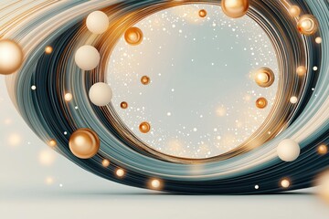 Neon-lit cityscape with glowing sensors visualized as swirling teal and black ribbons enveloping a central illuminated space