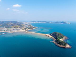 前島と東幡豆海岸（愛知県西尾市）
