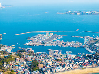 Naklejka premium 篠島漁港（愛知県）※右前方：日間賀島、左前方：羽豆岬