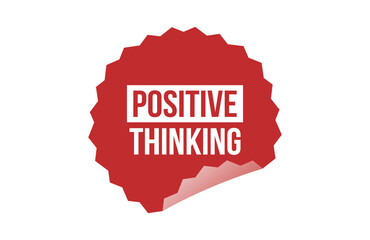 POSITIVE THINKING red ribbon label banner.