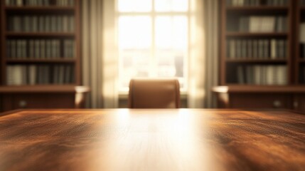 Blurred Personal Office Desk Ideal for Boss's Room Background