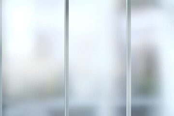 Looking Through Frosted Glass Panels with Blurred Interior View