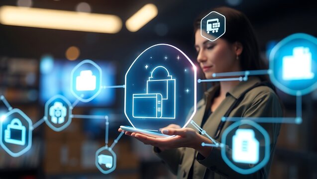 Procurement Management Industry concept, Businesswomen Supply Chain retail logistics management, Financial business growth, Transportation import-export, Best products procurement management