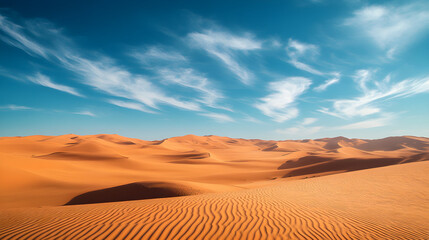 Eternal Sandscape: Nature's Unraveling Tapestry Across the Desert Horizon