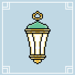 Pixelart islamic element vector illustrations