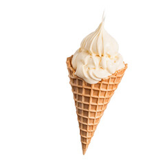 Vanilla Ice Cream in Waffle Cone