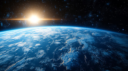 Obraz premium interdependence of celestial entities, emphasizing the enigmatic nature of the universe and the convergence of Earth with cosmic domains, highlighting modern cosmic connections