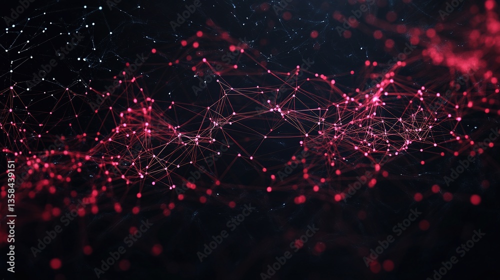 Poster dark web cybersecurity threat detection with abstract background