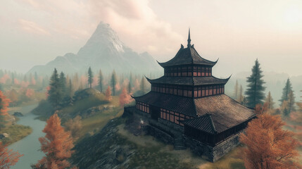 Obraz premium Eternal Temple Autumn