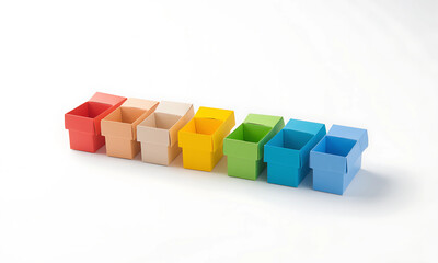 building blocks on white background